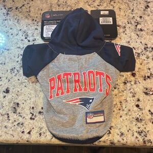 New England Patriots Small Dog Hoodie